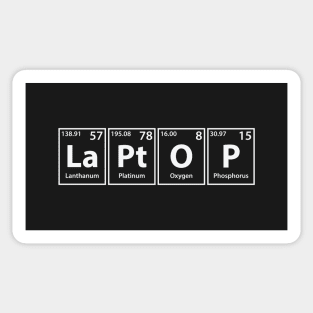 Laptop (La-Pt-O-P) Periodic Elements Spelling Sticker